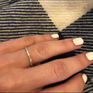 14k Diamond Wedding Band or Stacking Ring